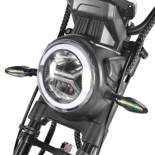 Электроскутер WHITE SIBERIA PRO 2WD 4000w черный с красной полосой