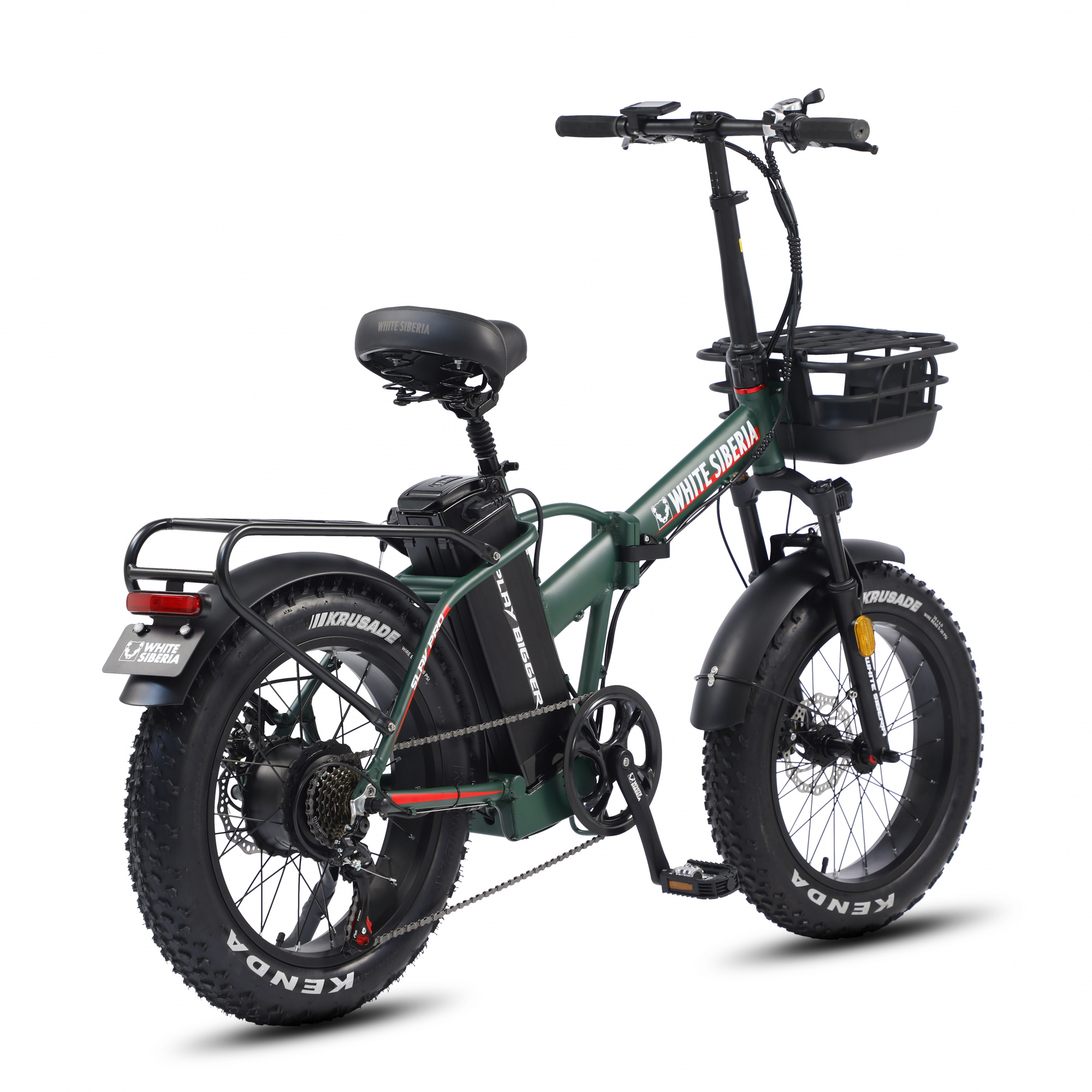 Электровелосипед WHITE SIBERIA SLAV PRO 1000W (матовый зеленый)